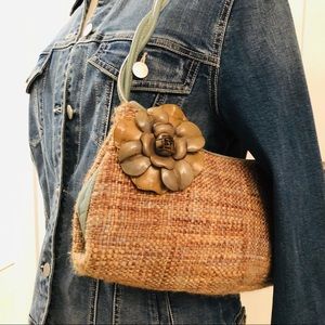 Paola Masi Vintage Tweed and Leather Bag